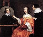 Gerard van Honthorst Margareta Maria de Roodere and Her Parents by Gerrit van Honthorst USA oil painting artist